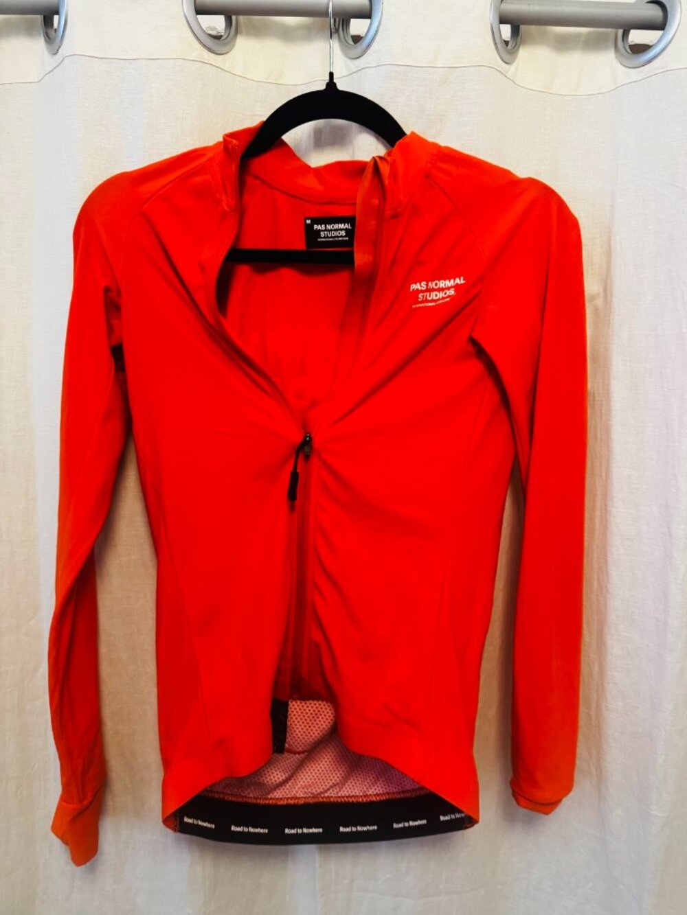 Pas Normal Studios Mechanism Thermal Long Sleeve Jersey — Orange, Men's M